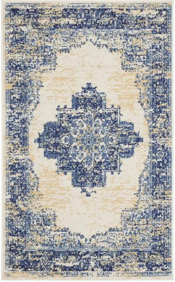 Grafix GRF14 White 3' x 5' Rug