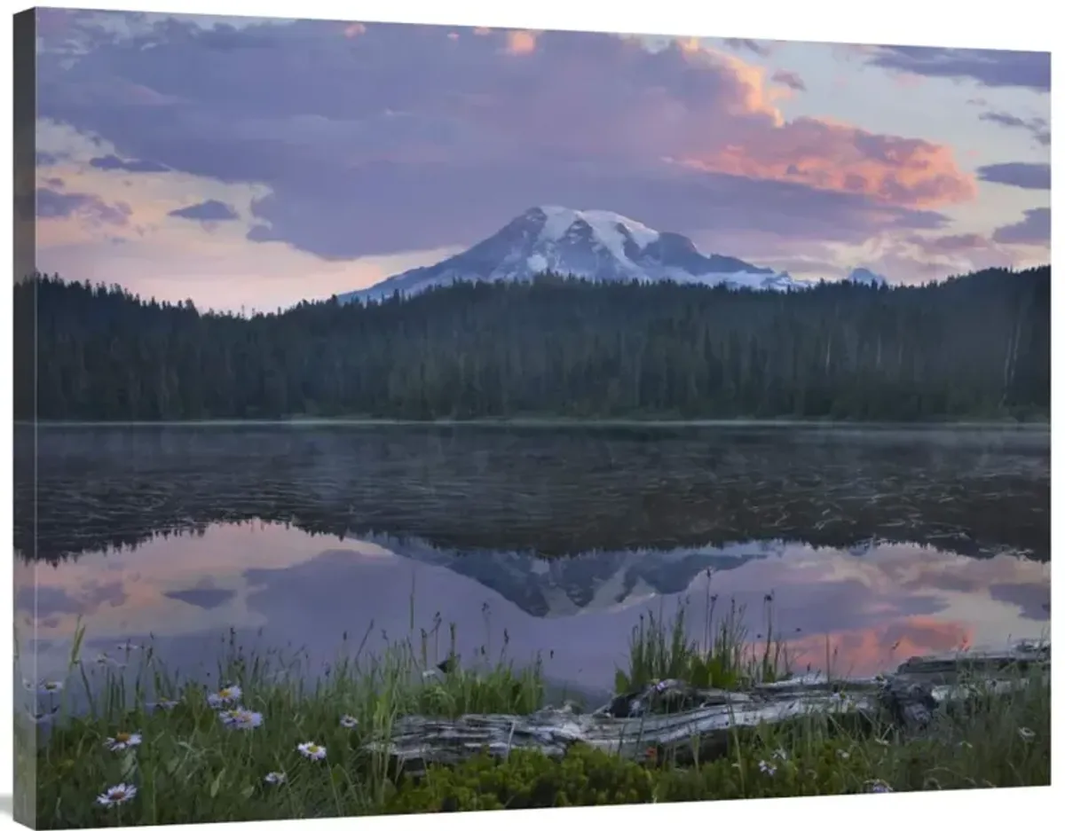 Mount Rainier and Reflection Lake, Mount Rainier National Park, Washington-Canvas Art-40x30