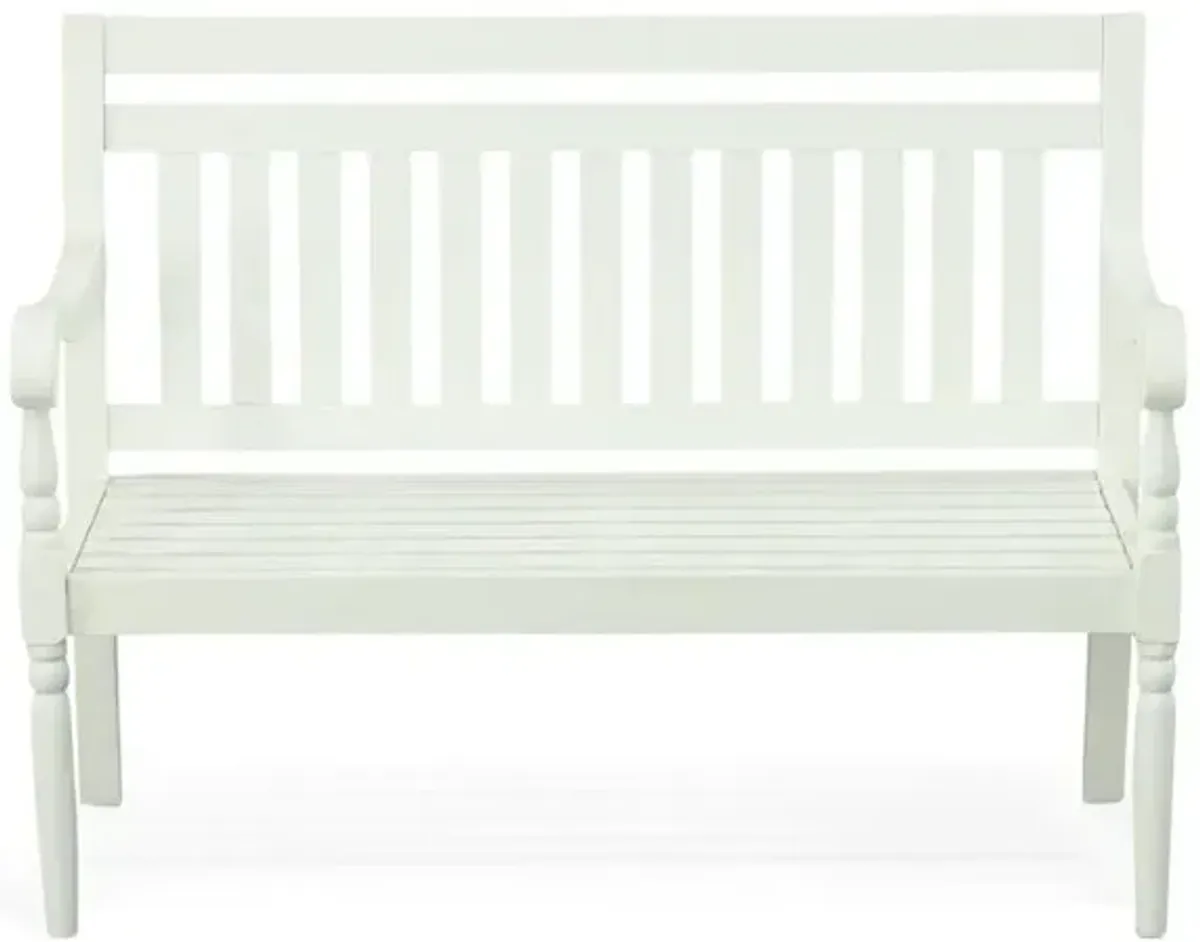 Carolina Living Belmont Outdoor Wooden Bench - White