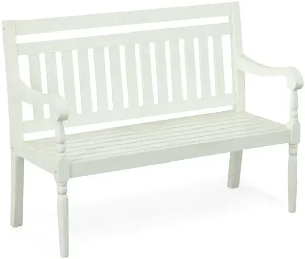 Carolina Living Belmont Outdoor Wooden Bench - White