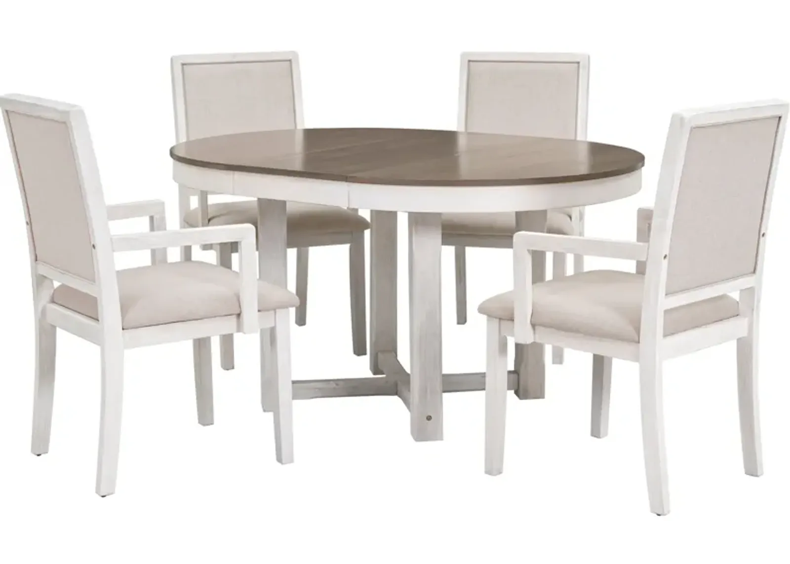 Merax  5-Piece Round Dining Table Set with 4 Chairs