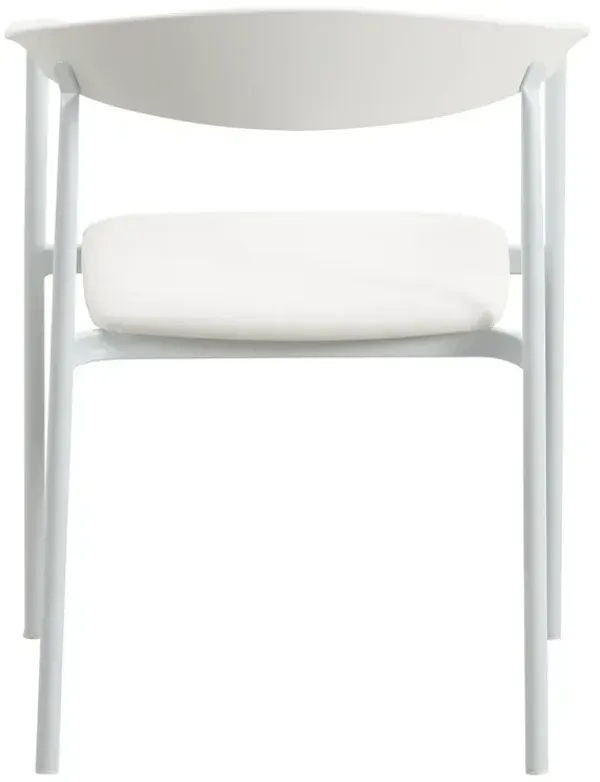 LeisureMod Kora Collection Modern Dining Chair in White