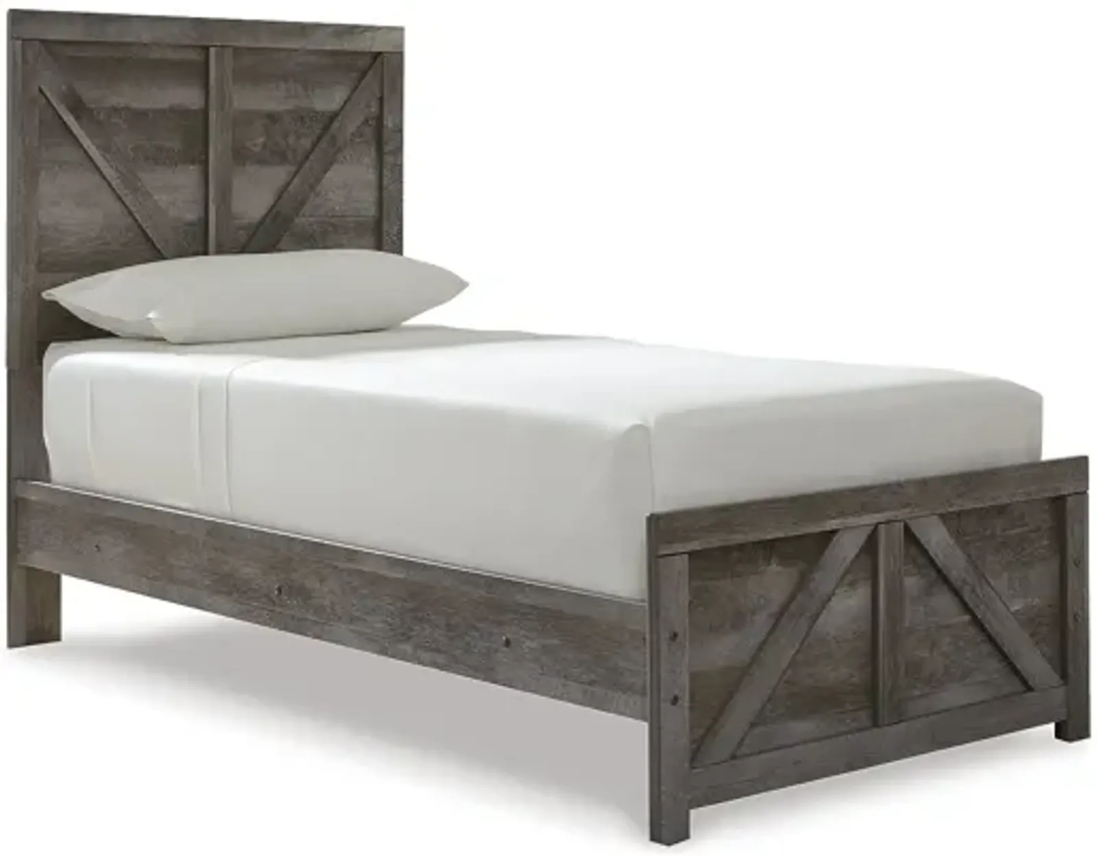 Twin Crossbuck Panel Bed