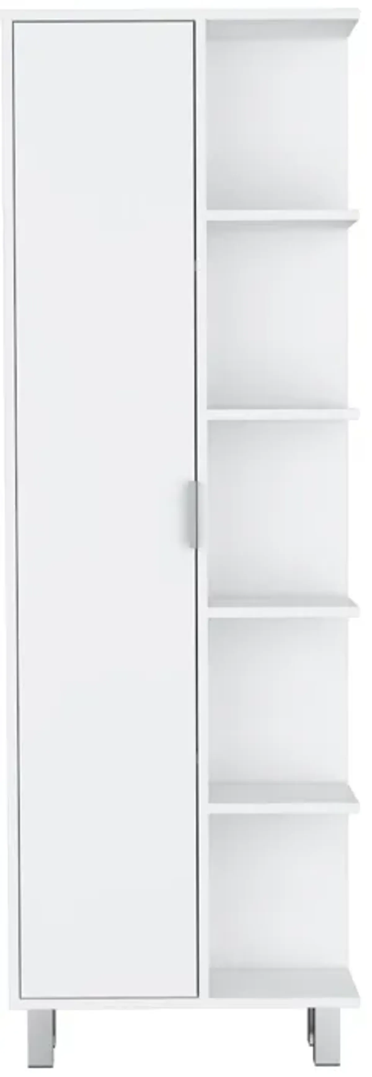 Crovie Linen 63-inch High Bathroom Cabinet Storage Cabinet with Four Open Shelves