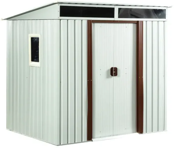 Streamdale 6FT X 5FT Outdoor Metal Storage Shed With Window White
