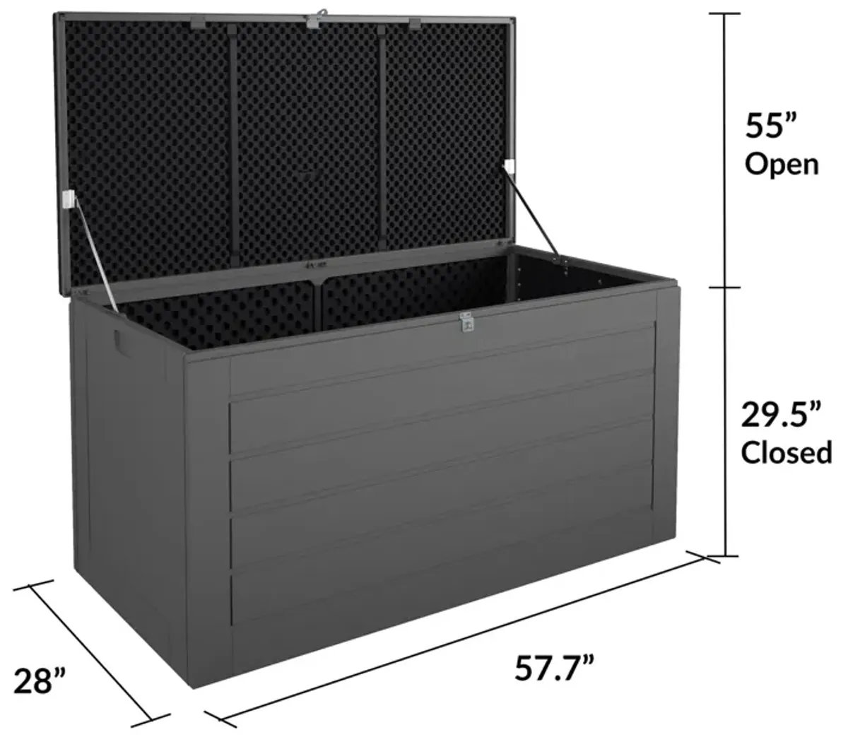 COSCO Indoor/Outdoor Extra Large Storage Box 180-Gallon Capacity, Tan