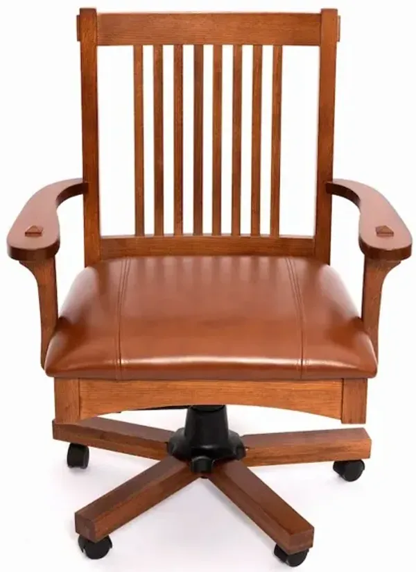 Crafters and Weavers Arts and Crafts Mission Oak Office Chair - Michael's Cherry