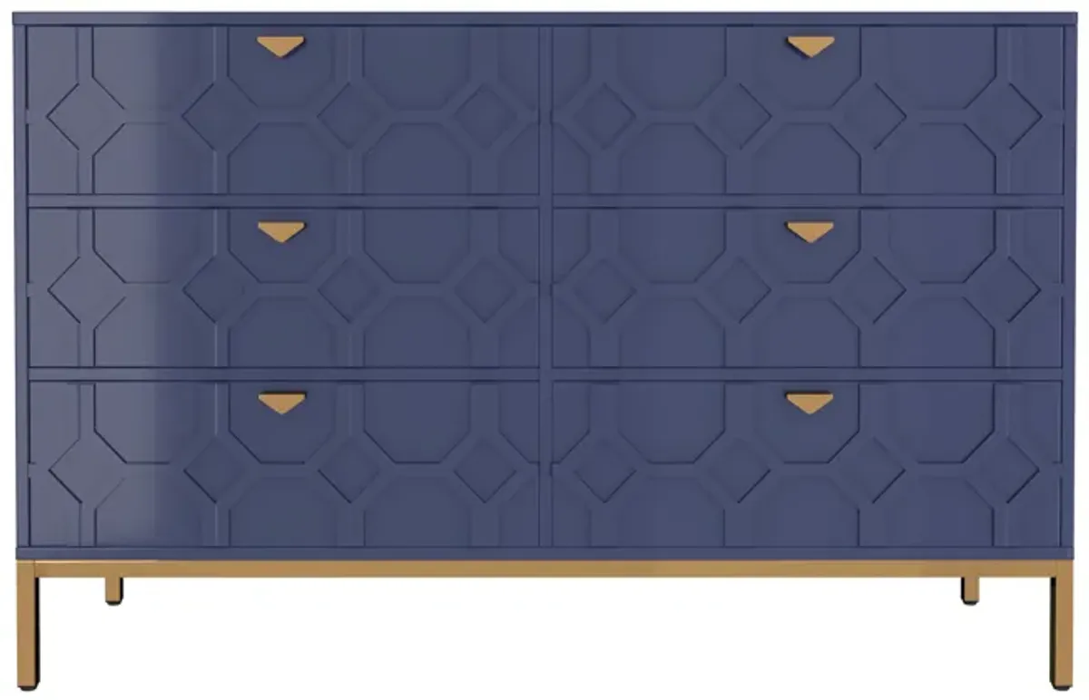 Clihome Wooden 6-Drawer Storage Cabinet Table