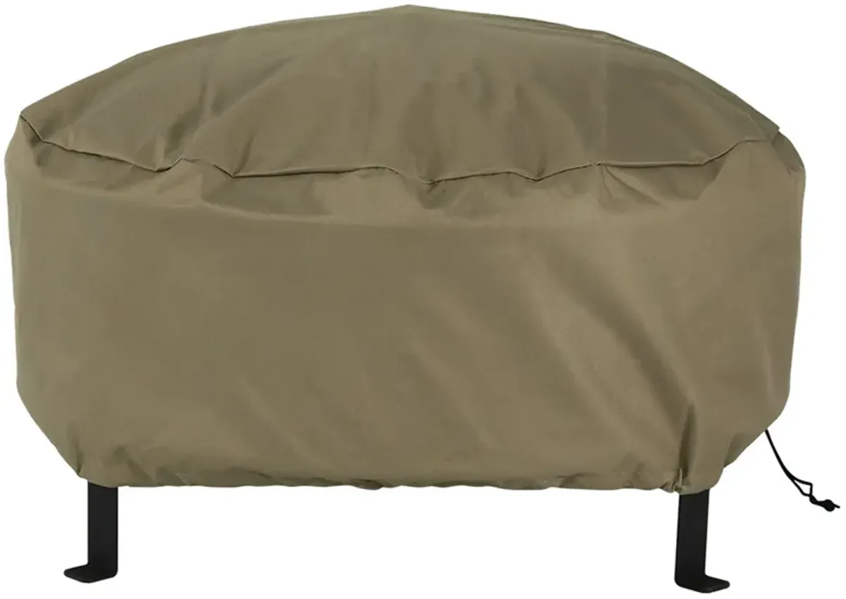 Sunnydaze Weather-Resistant PVC Round Fire Pit Cover