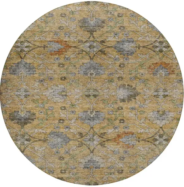 Silk Road SR1 Saffron 8' Round Rug