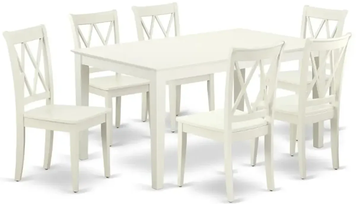 Dining Room Set Linen White, CACL7-LWH-W