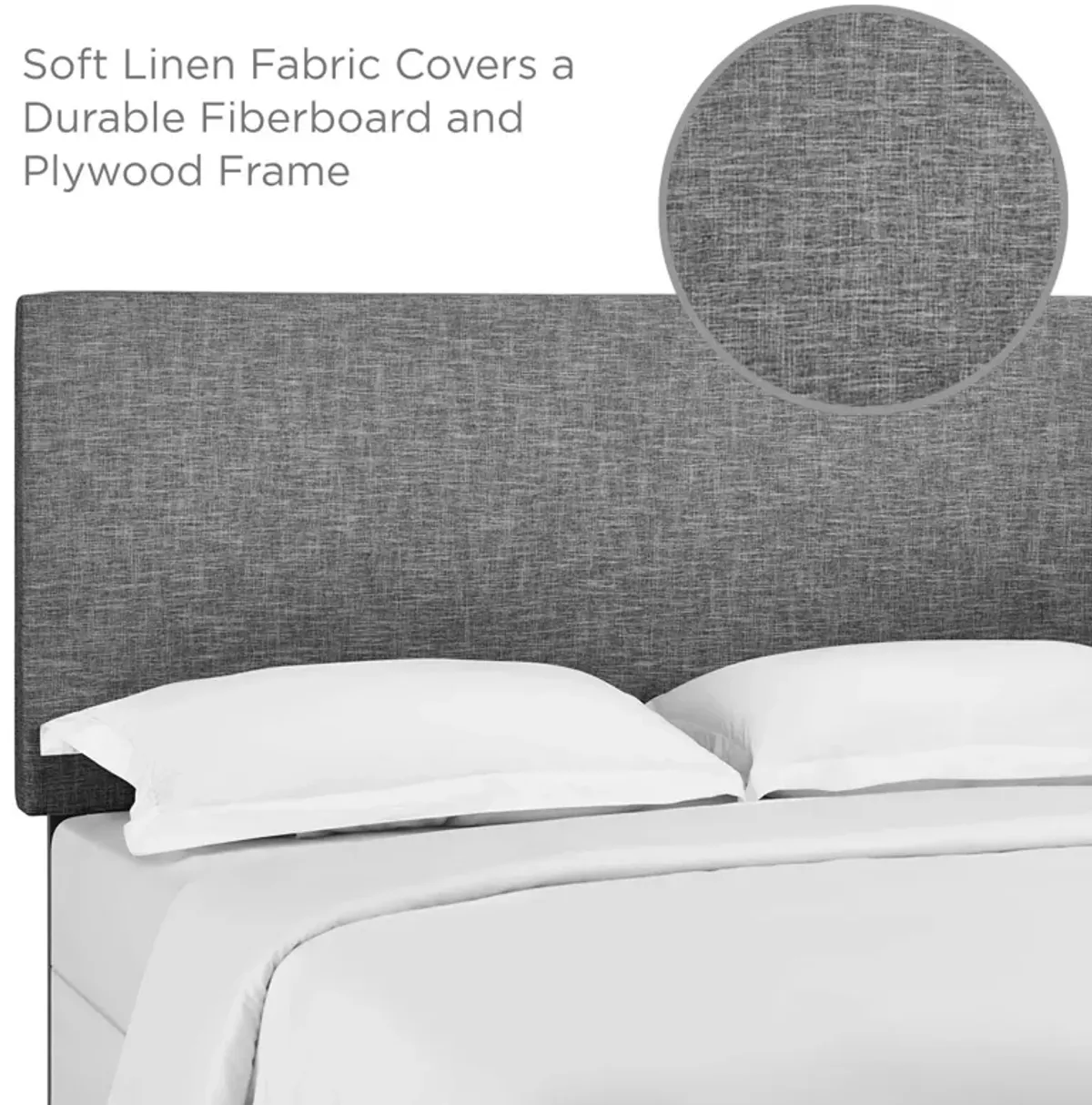 Modway - Taylor Full / Queen Upholstered Linen Fabric Headboard