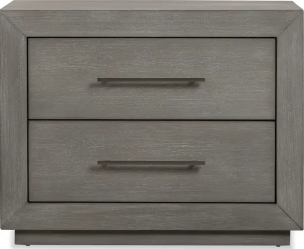 Melbourne Two Drawer Nightstand with USB in Mineral