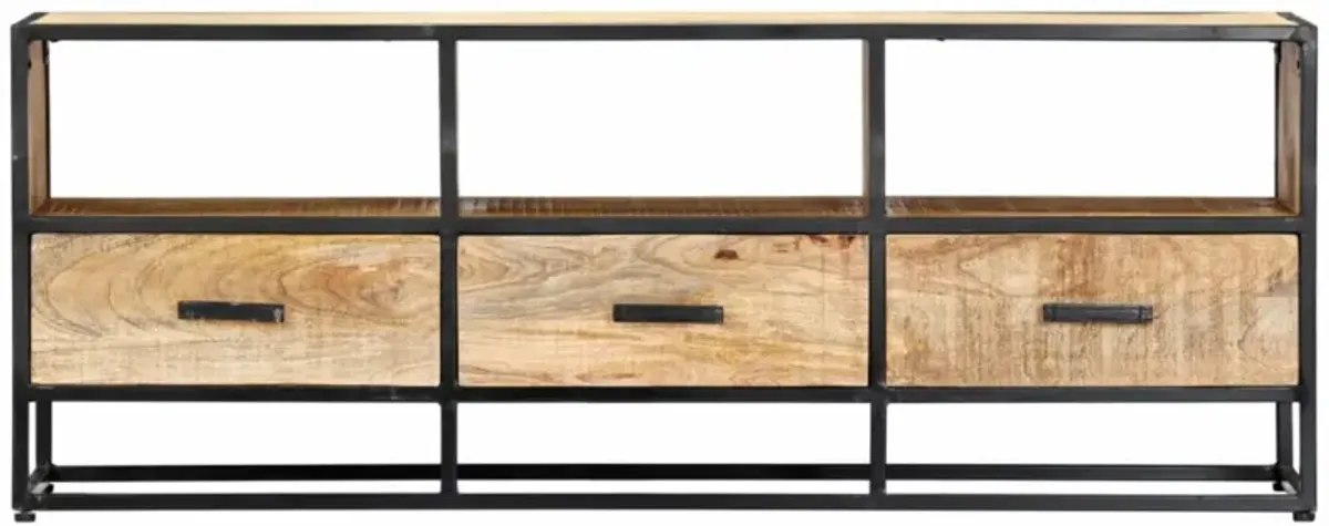 vidaXL TV Cabinet 47.2"x11.8"x17.7" Solid Mango Wood