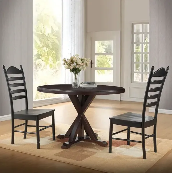 Carolina Living Monet X Base Dining Table with 2 Whitman Dining Chairs