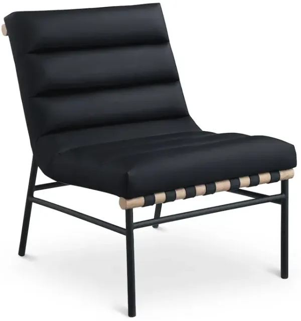 Meridian Furniture Burke Black Vegan Leather Accent Chair