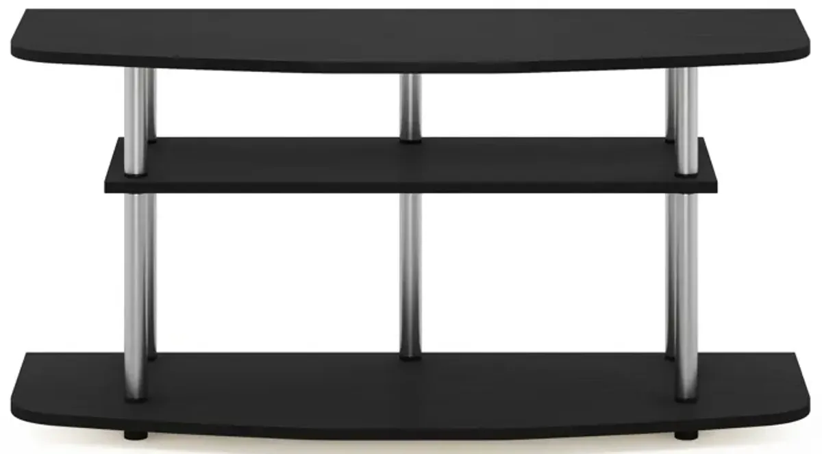 Furinno Furinno Frans Turn-N-Tube 3-Tier TV Stand for TV up to 46, Black Oak