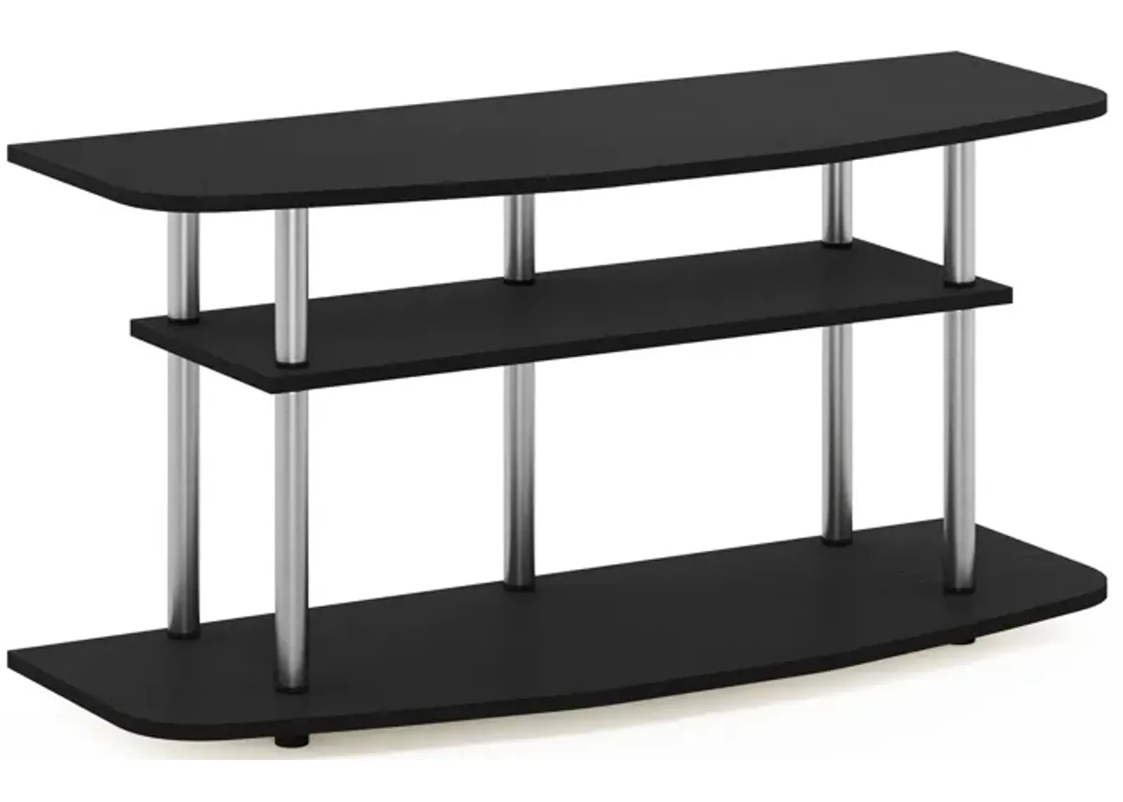 Furinno Furinno Frans Turn-N-Tube 3-Tier TV Stand for TV up to 46, Black Oak