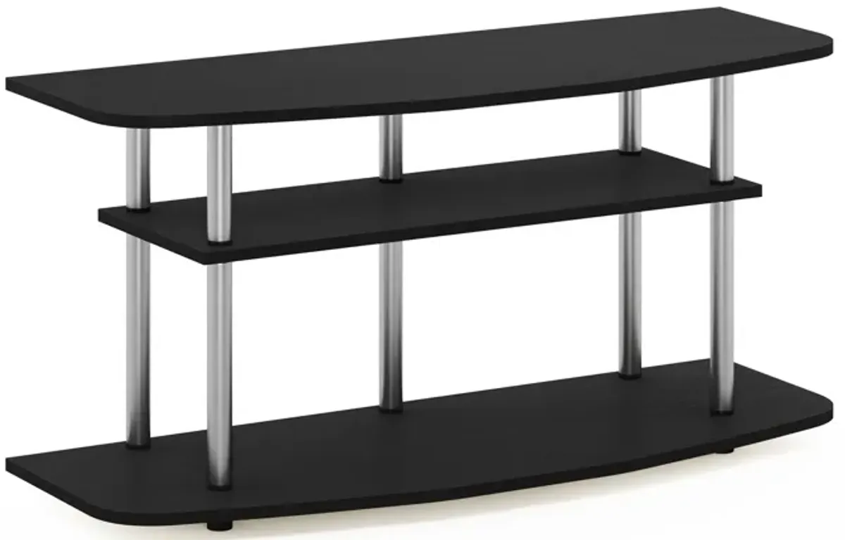 Furinno Furinno Frans Turn-N-Tube 3-Tier TV Stand for TV up to 46, Black Oak