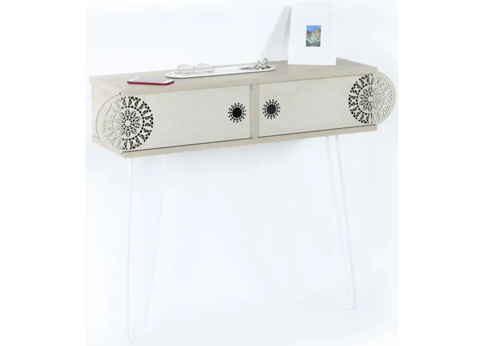 Lora Metal Legs 2 Tier Console Table