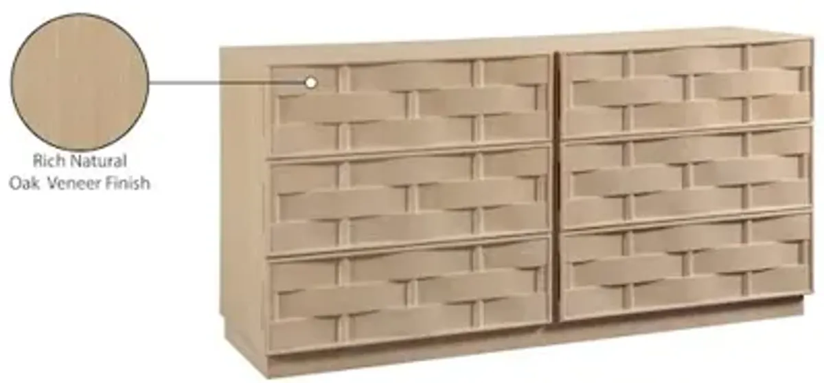 Meridian Furniture Weave Natural Dresser