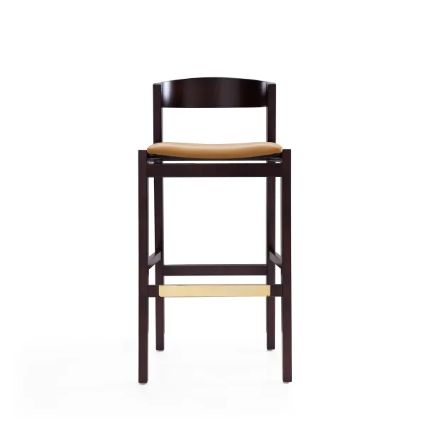 Klismos Tan Bar Stools (Set of 2)