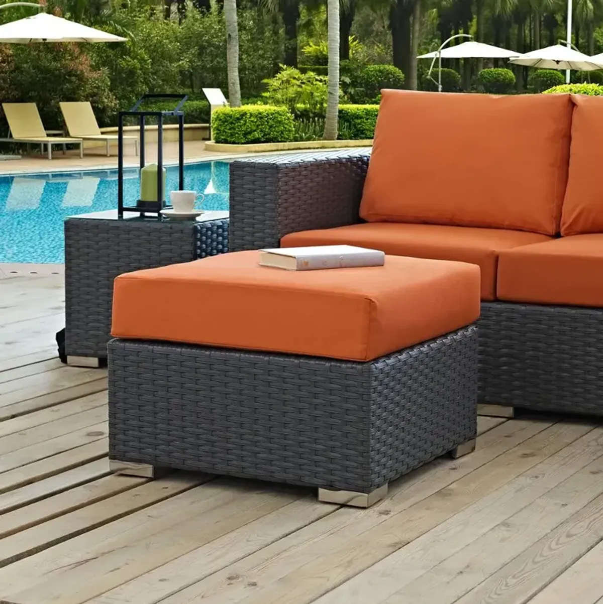 Modway Sojourn Outdoor Patio Sunbrella Ottoman