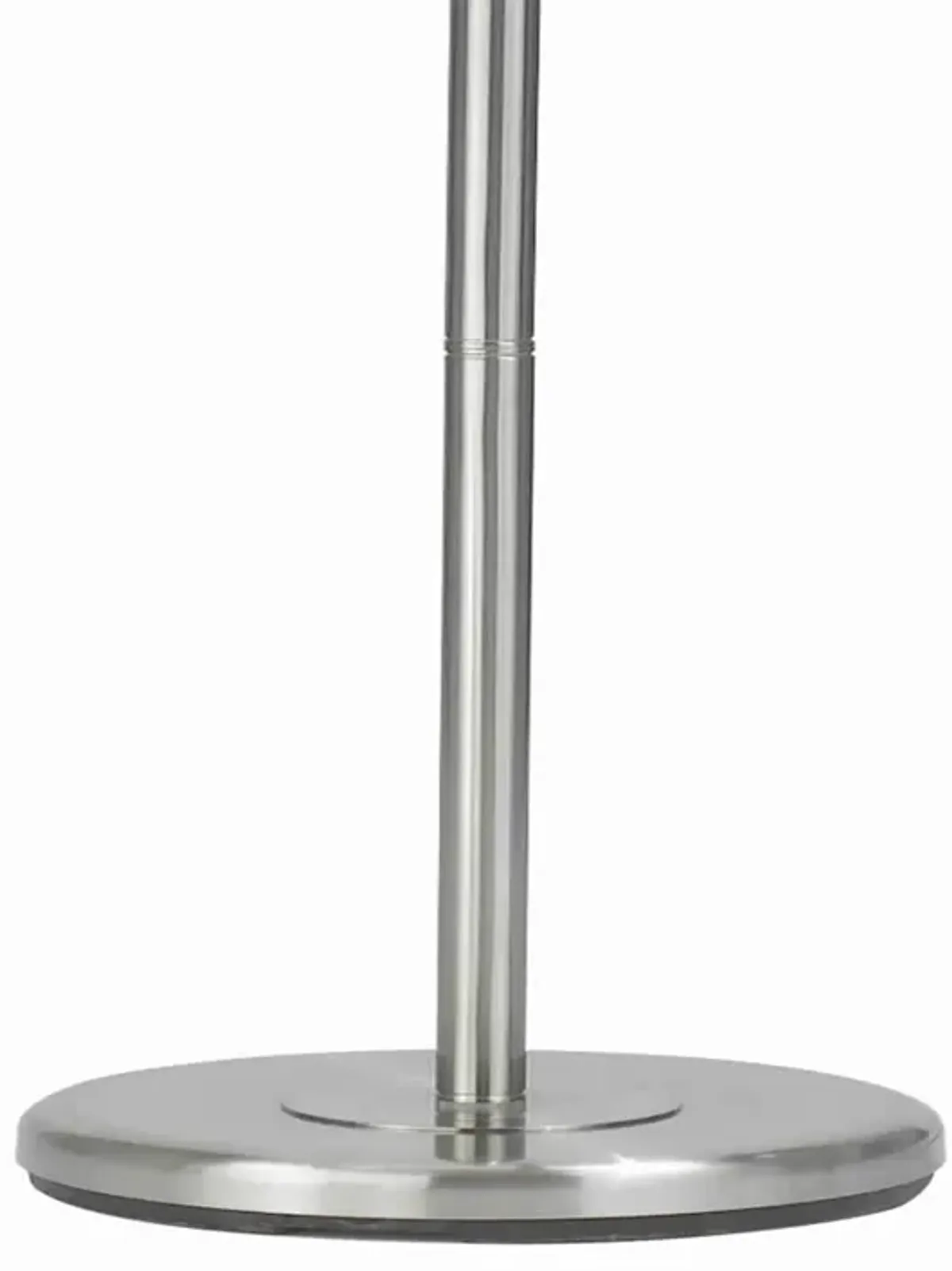 3 Way Torchiere Floor Lamp with Frosted Glass shade and Stable Base, White-Benzara