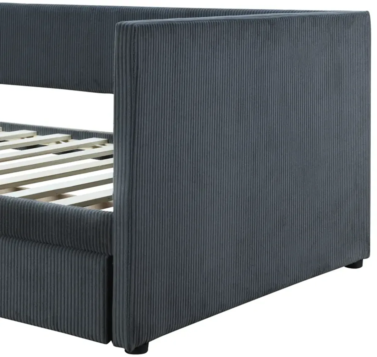 Merax Corduroy Daybed with Two Drawers and Slats