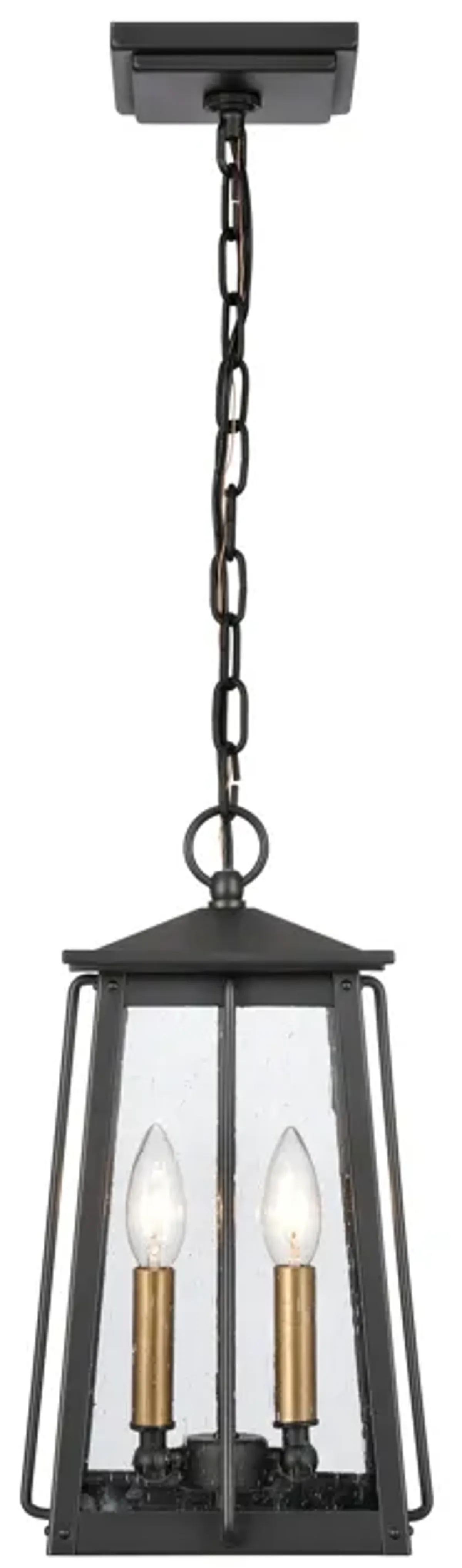 Kirkdale 9'' Wide 2-Light Black Outdoor Pendant