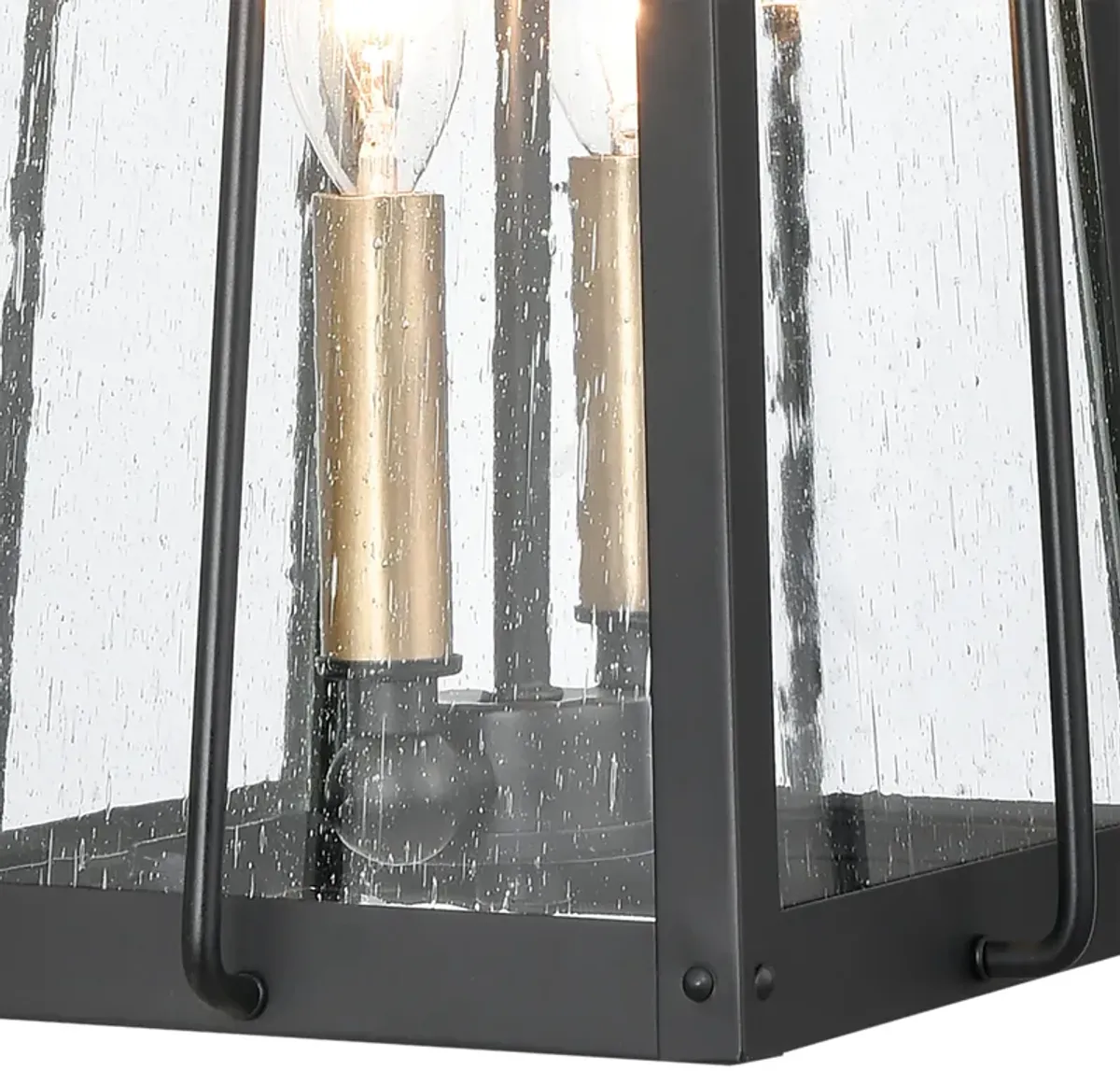 Kirkdale 9'' Wide 2-Light Black Outdoor Pendant