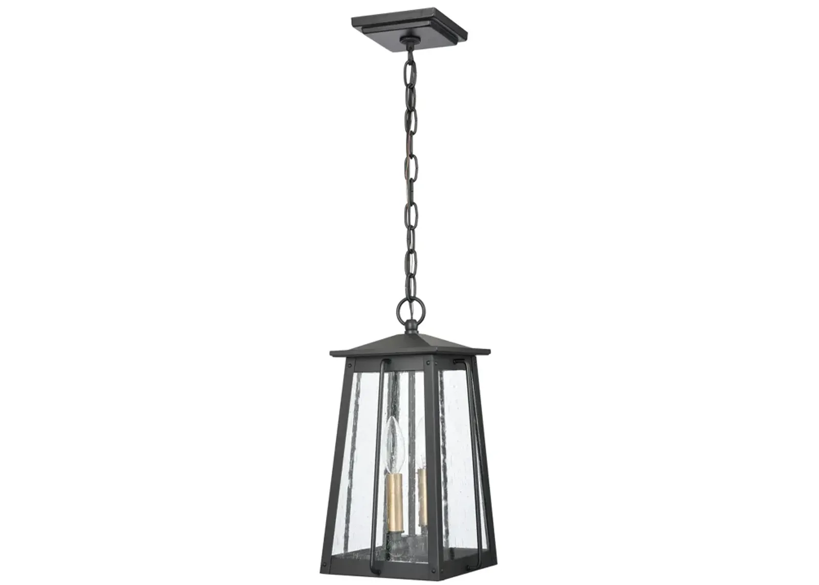 Kirkdale 9'' Wide 2-Light Black Outdoor Pendant