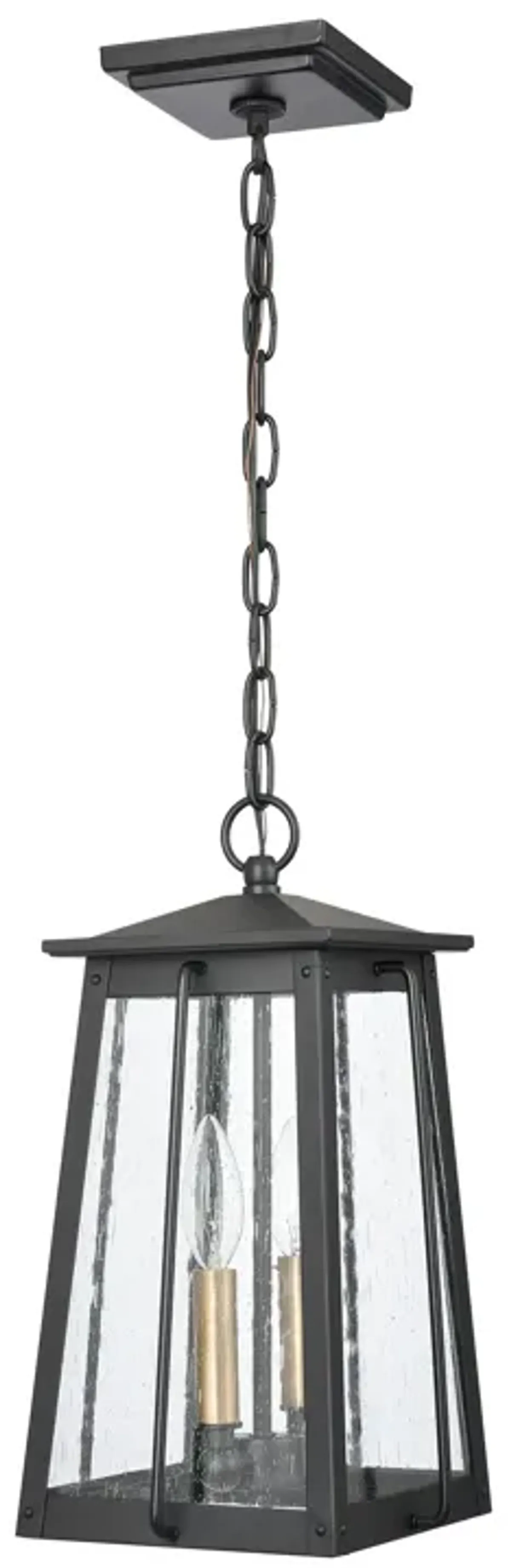 Kirkdale 9'' Wide 2-Light Black Outdoor Pendant