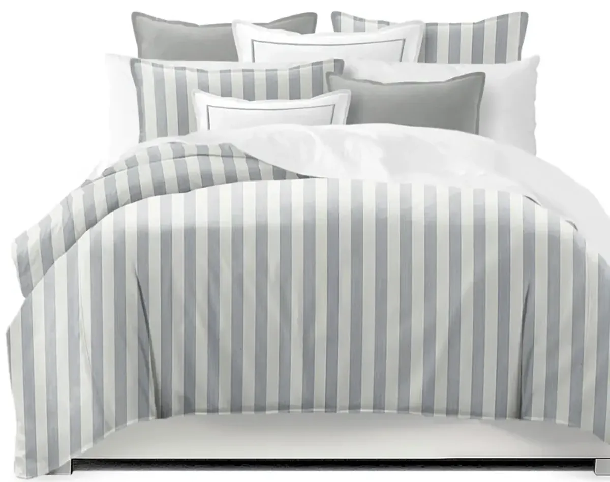 6ix Tailors Fine Linens Wave Runner Gray Duvet Cover Set