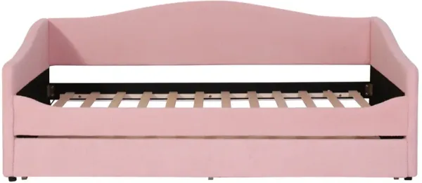 Merax Teddy Fleece Upholstered Daybed with Trundle