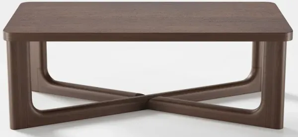 50 in Natural Color Large Rectangle Solid Wood Oak Coffee Table