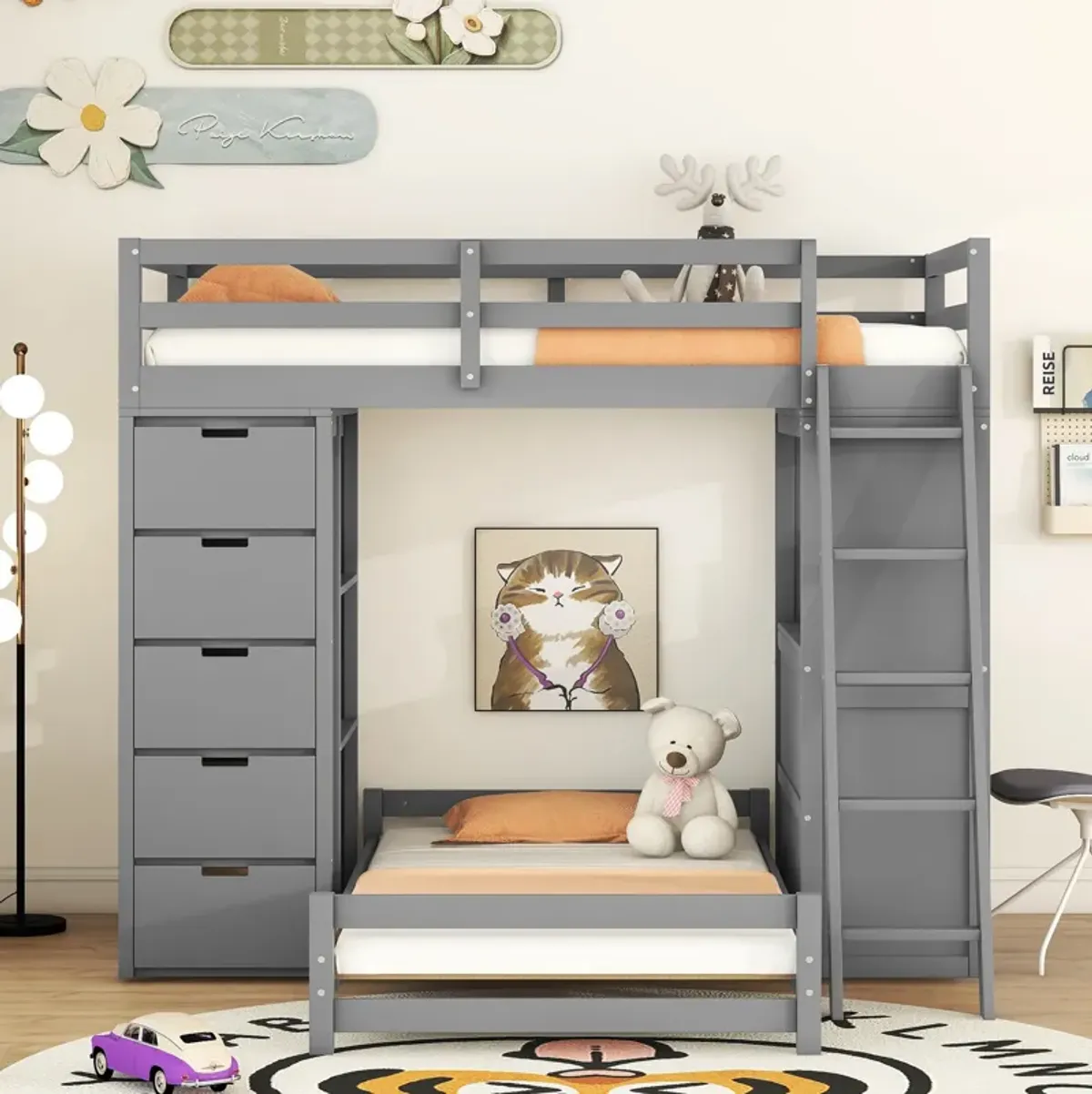 Merax Bunk Bed with LED Light