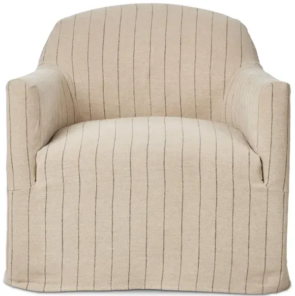 Lowell Lavon Flint Slipcover Swivel Chair