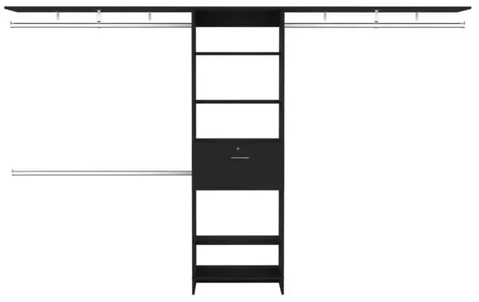 Closet System Ashland, Bedroom, Black