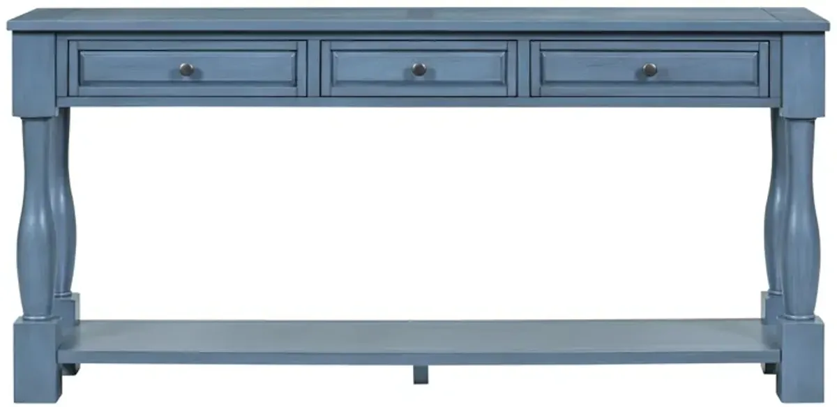 Merax Long Console Table with 3 Drawers