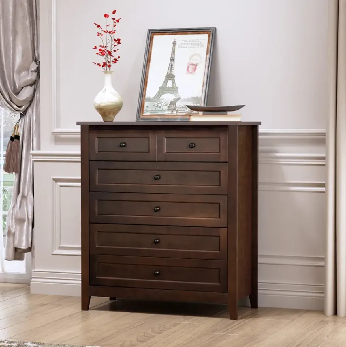 Solid Wood Spray-Painted Buffet Console Table