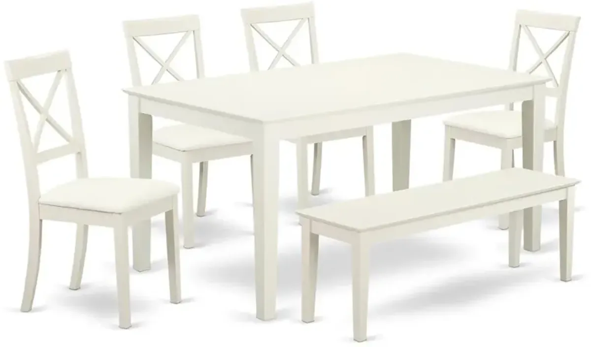 Dining Room Set Linen White, CABO6-LWH-LC