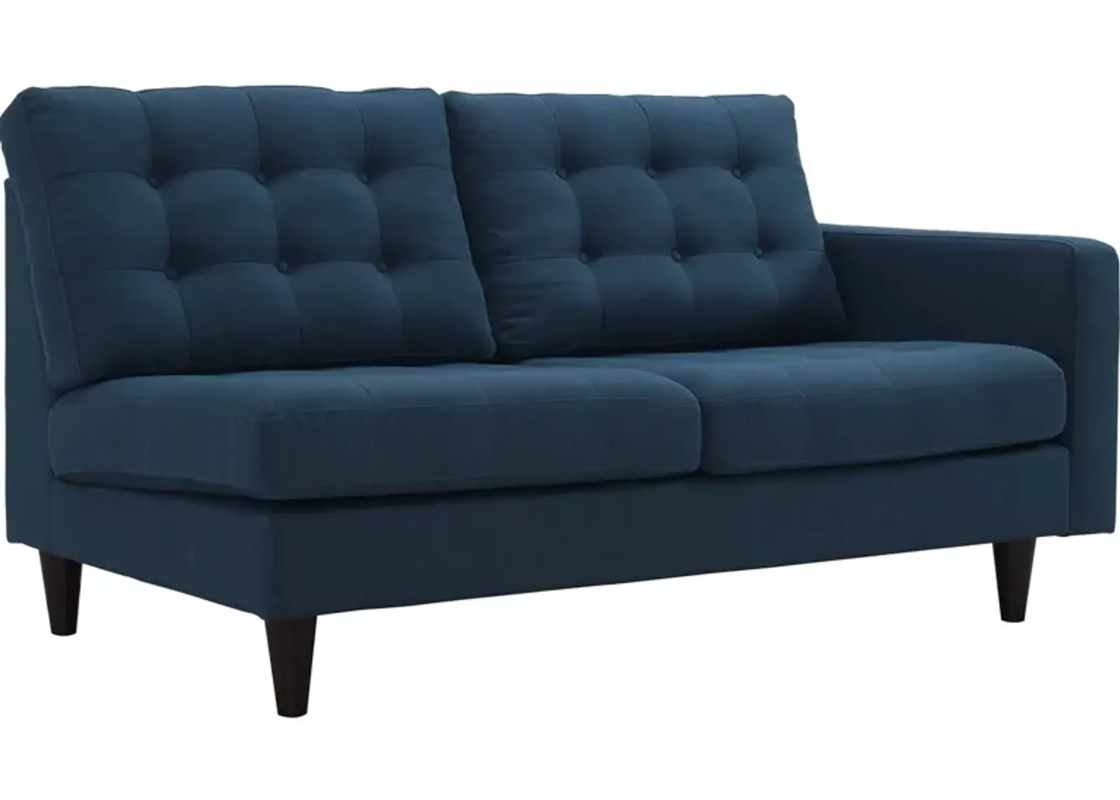 Empress Right-Facing Upholstered Fabric Loveseat