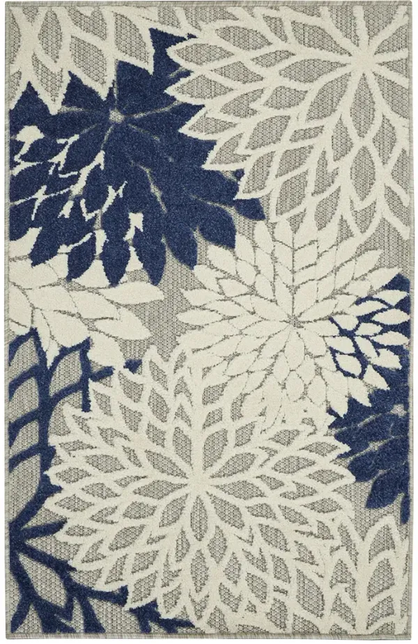 Aloha ALH05 Ivory/Navy 3'6" x 5'6" Rug