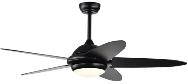 52 Inch Ceiling Fan with Lights and 3 Lighting Colors-Black