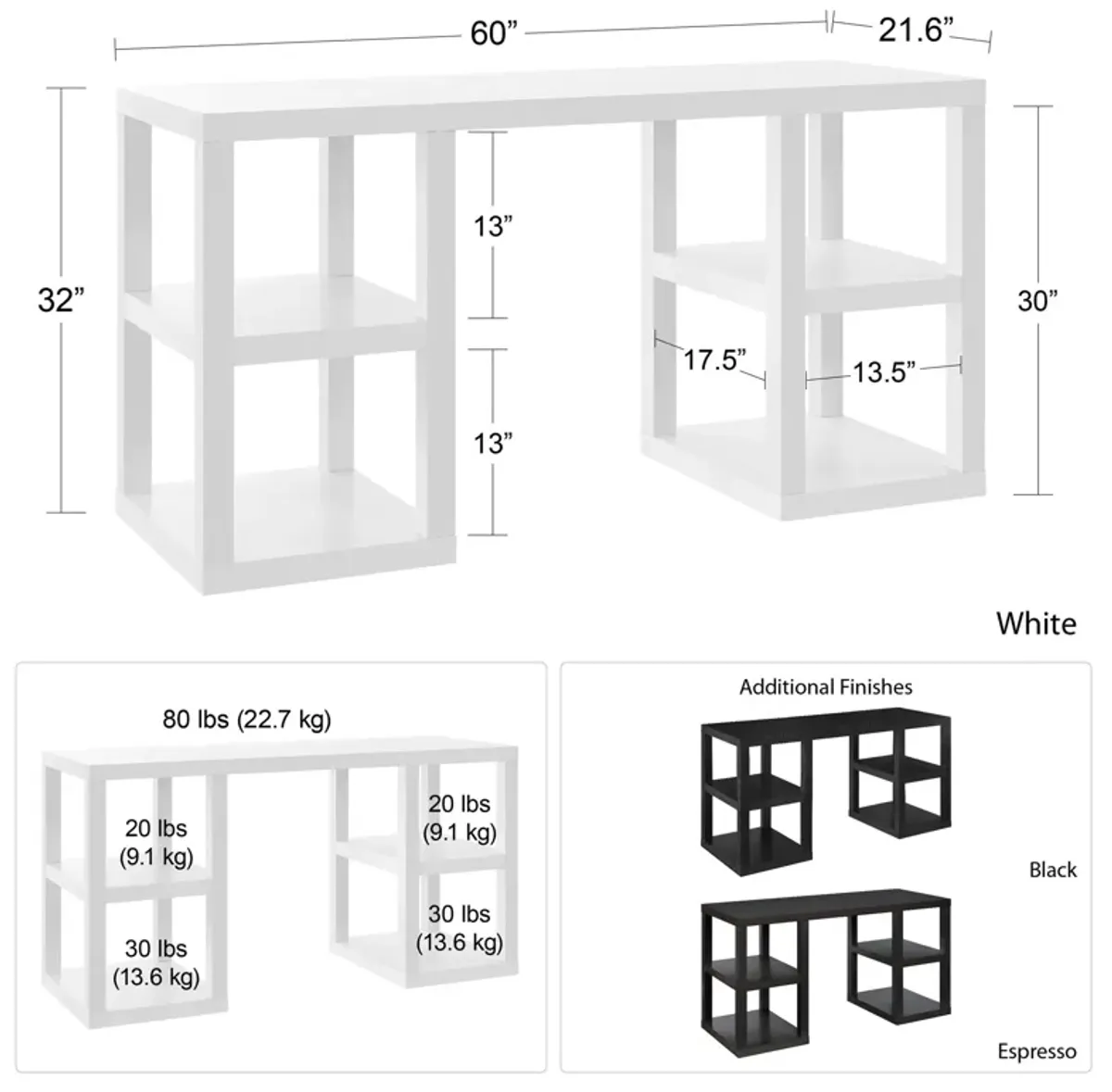 Parsons Double Pedestal Computer Desk