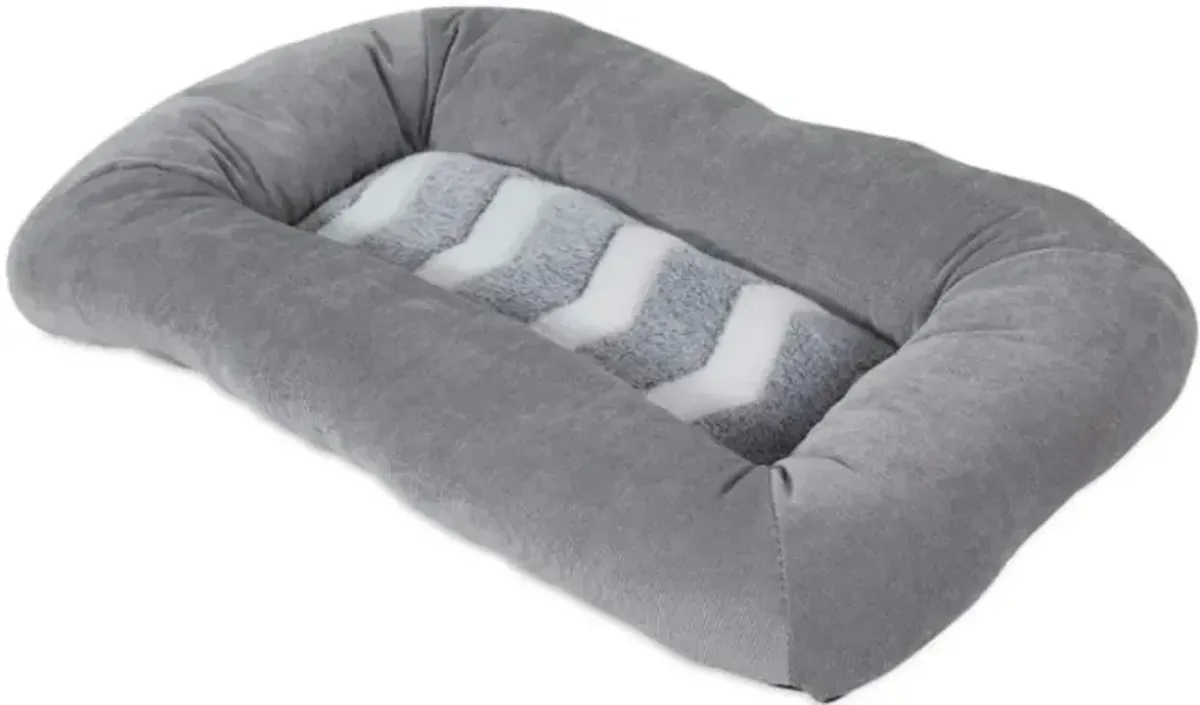 Precision Pet Snoozz ZigZag Mat Pet Bed Gray And White