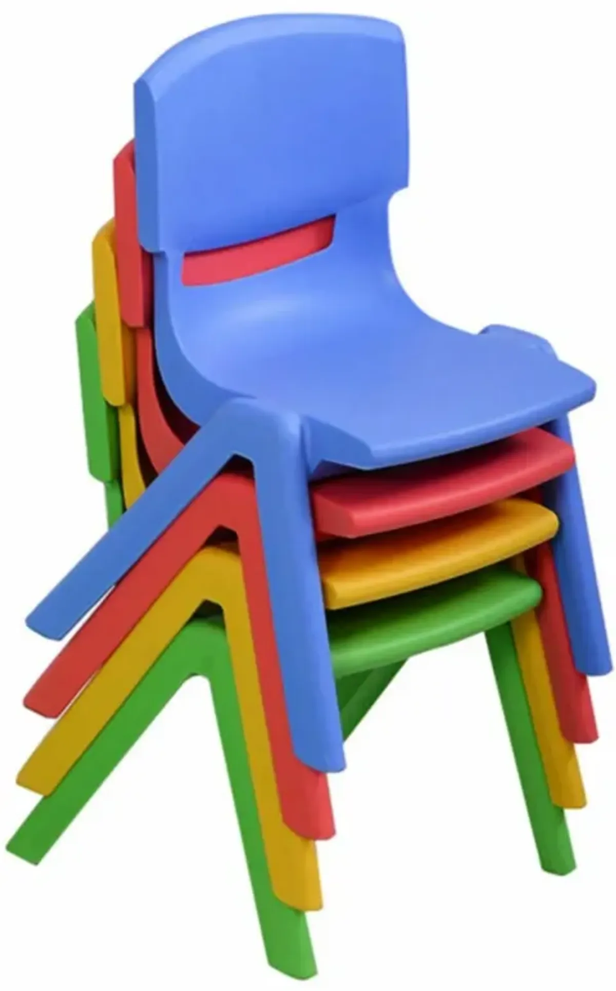 Hivvago 4-pack Colorful Stackable Plastic Children Chairs