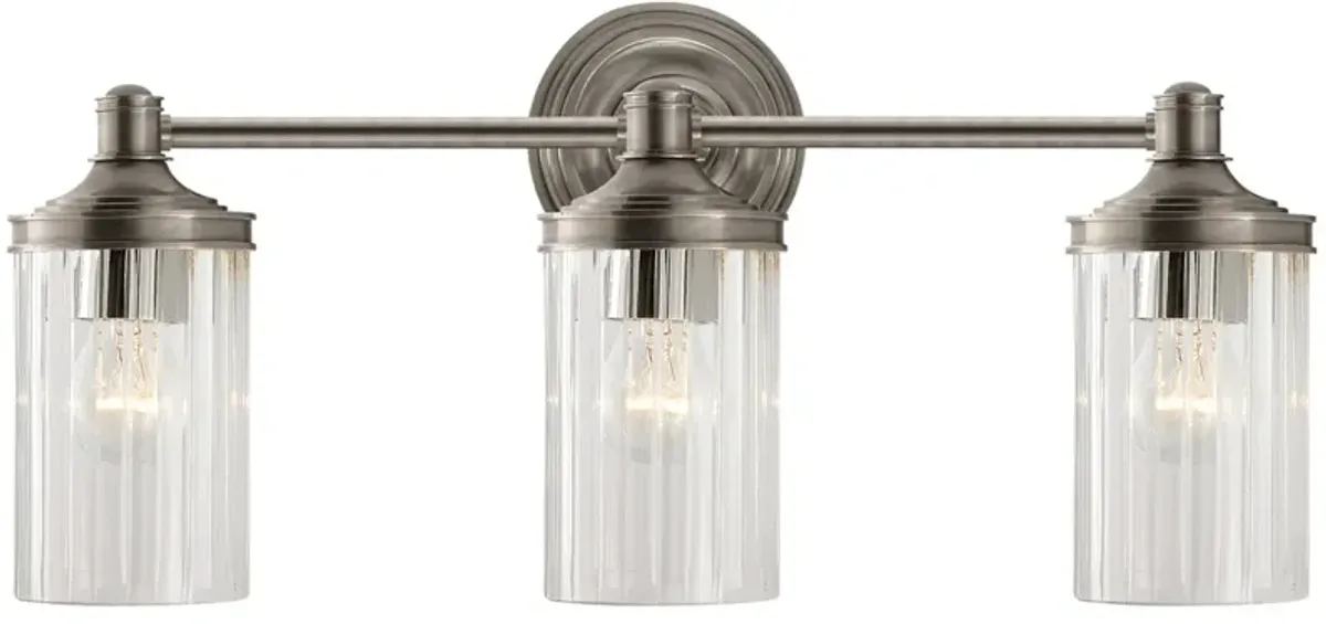 Ava Triple Sconce in Antique Nickel