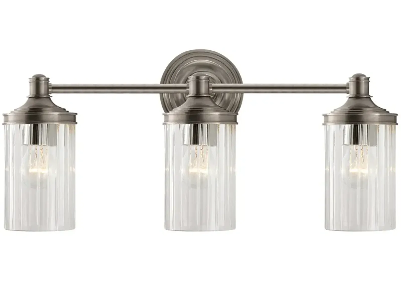 Ava Triple Sconce in Antique Nickel